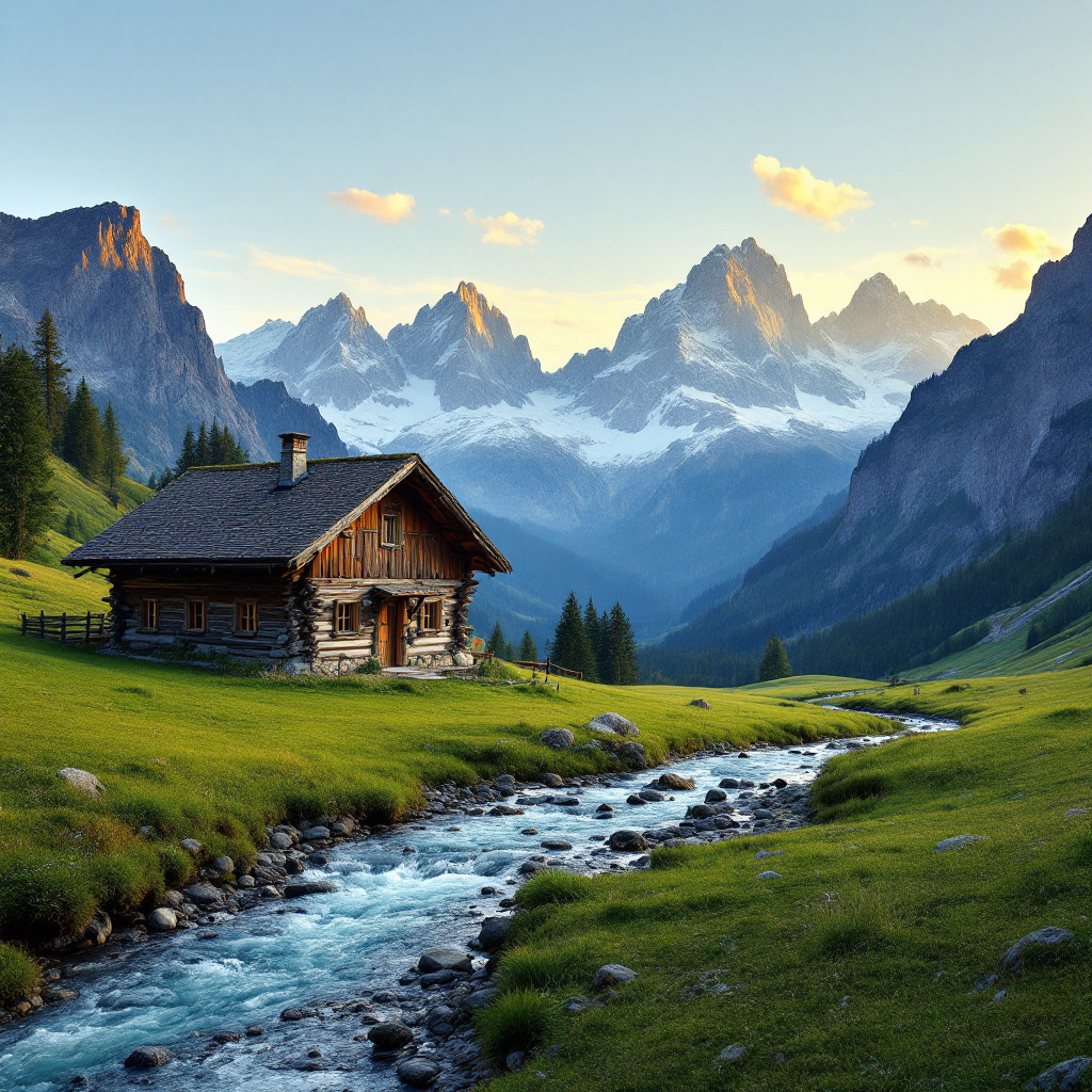 Schönste Orte in Tirol abseits der Touristen: einsames Bergtal mit Almhütte und klarem Bach